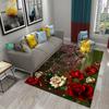 Colorful Rose Carpet Romantic Flower Mat Area Rugs Home Decor for Bathroom Entrance Non-Slip Floor Mat Living Room Bedroom Rugs