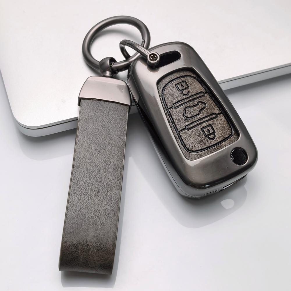 Zinc Alloy Leather Key Case Cover For Kia Soul Venga Picanto Rio Sorento Ceed Sportage For Hyundai i20 i30 Veloster ix20