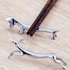 1Pc Silver Luxury Chopstick Holder, Hotel Sausage Dog Design Cutlery Holder, Household Knife and Fork Holder Chopstick Holder