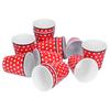 12pcs/Set Melamine Cup Imitation Porcelain Beverage Mug for Restaurant Student School Red