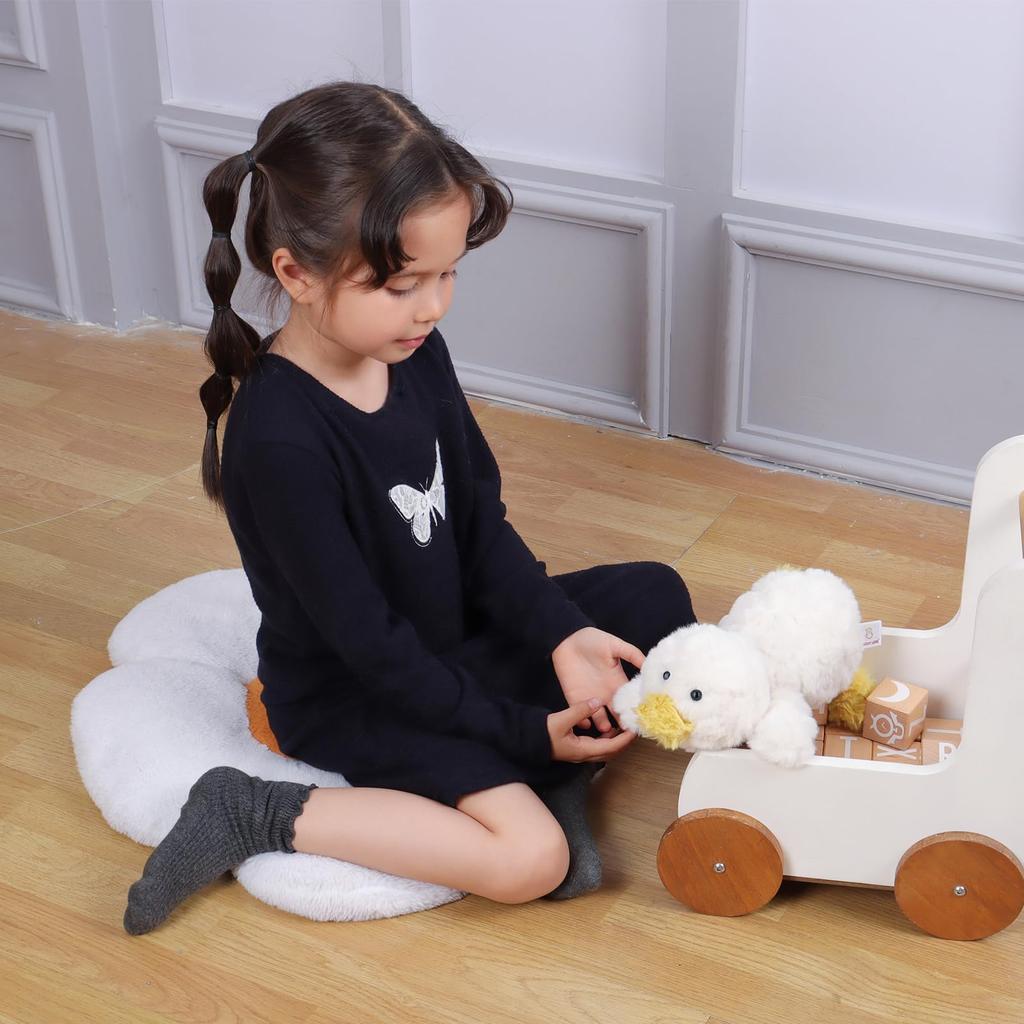 Aprikosen Lamm Gelbe Ente Plüschtier, Weich und Niedlich, Flauschige Gelbe Ente für Jungen und Mädchen, 30cm