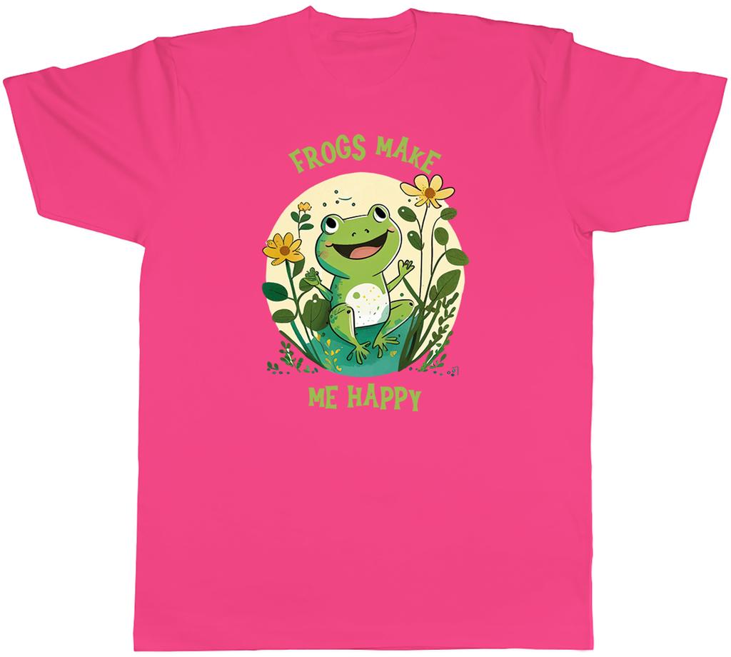 Frogs make me Happy Unisexs TShirt Pet Toad Amphibian Lover Tee Gift