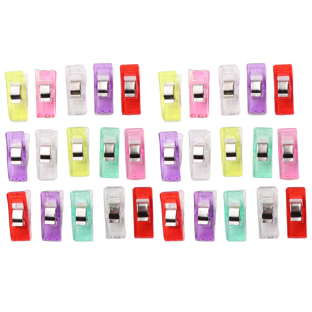 30PCS Plastic Fabric Clips Assorted Colors Crocheting Clips Sewing Clips  Quilting Supplies