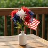 Independence Day Centerpiece Long Tricolor Chrysanthemum Floral Arrangement Reusable Patriotic
