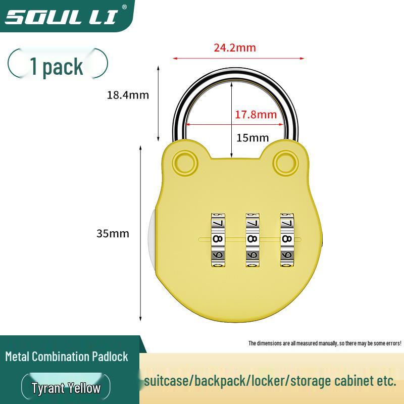 Compact Student Combination Padlock for Suitcases, Backpacks, Lockers, and Cabinets