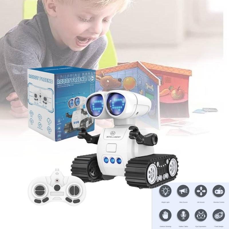 Mini Remote Control Programming Robot With Colorful Led Lights And Gestures For Kids