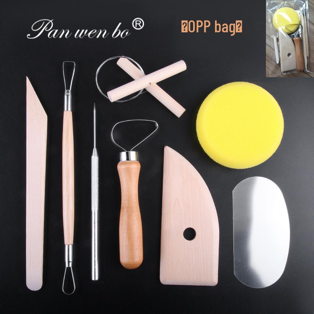 Unelte de Lut Ceramică Transfrontaliere: Argilă Moale, Pensulă Textură, Accesorii Auxiliare DIY, Ac de Detaliu, Ac cu Șapte Ace, Unelte de Modelare