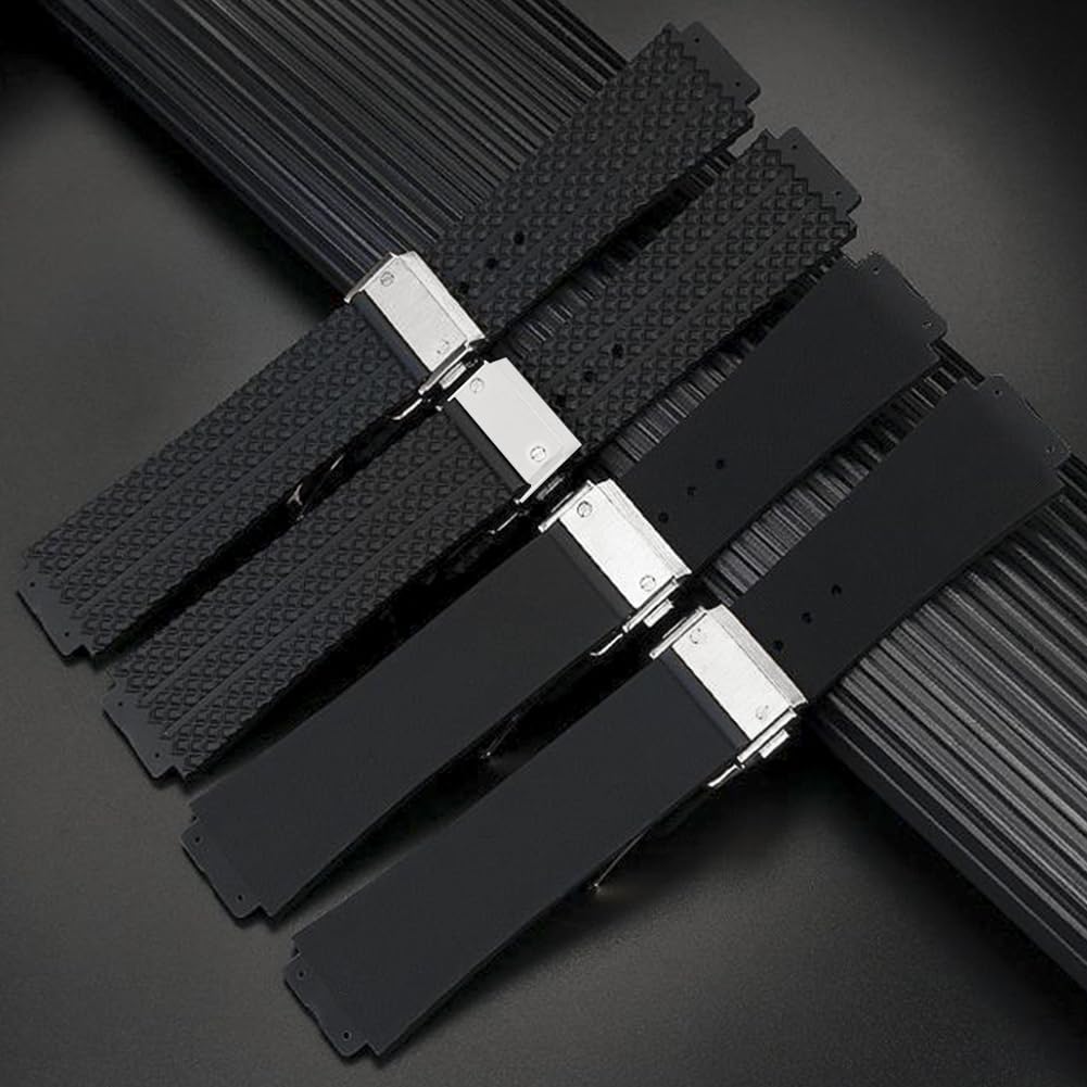 Sibehill Ersatz-Uhrenarmband für Hublot, 24 mm x 17 mm Silikonkautschukarmband [Kompatibel mit Classic Fusion und Hublot Big Bang]