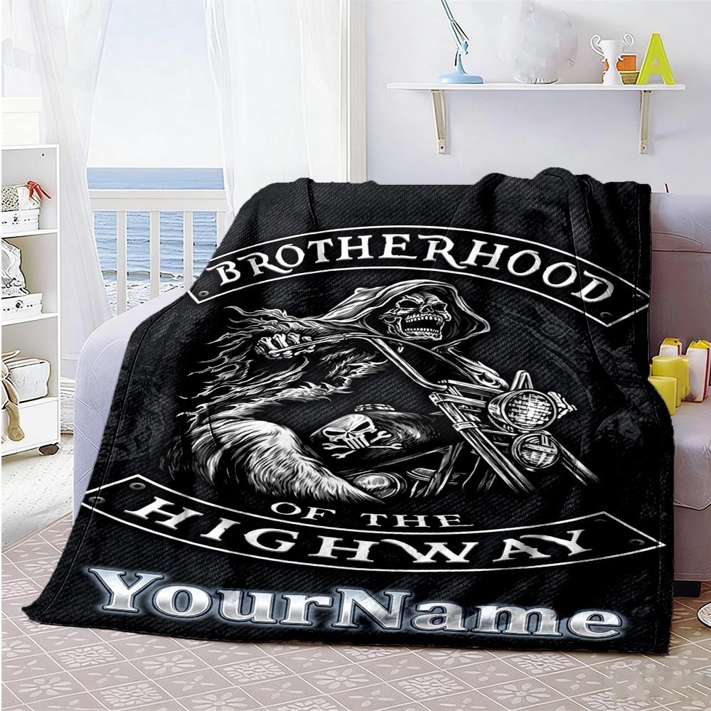 Harley-davidson Motorcycles Customize Text Blanket Multi-purpose Customizable Blanket Soft Warm Cozy for Bed Bedding Nap Living Room for All Occasions