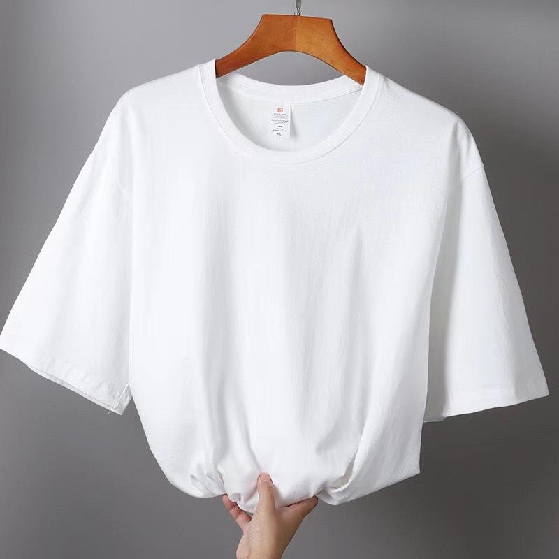 

Футболка с короткими рукавами из плотного хлопка, мужская свободная однотонная нижняя рубашка, летняя футболка для мужчин и женщин 4XL