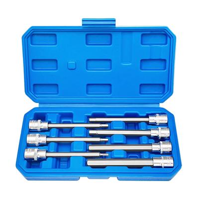 7 Pieces Hex Bit Socket Set 3-10mm Drive Hand Tools Portable Hexagonal Sleeve H3 H4 H5 H6 H7 H8