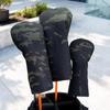Waterproof Golf Headcovers for Drivers, Woods, Utilities, and UT Clubs, Include Club Number Tags, Fits 440cc and 460cc Drivers, Camouflage Nylon (Blac