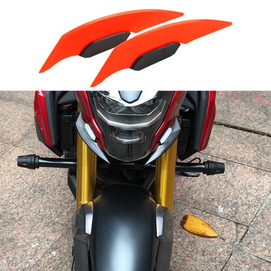 1 Pair Motorcycle Winglet Fixed Wing Spoiler for Motorbike Electric Bikes Easy Install Stylish Universal Stable Motorcycle Wing Attachment for ATVs