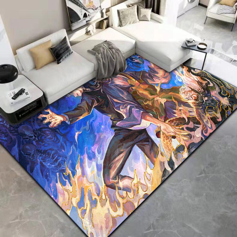 Jujutsu Kaisen 3D kreslený anime oblastní koberec Obývací pokoj Ložnice podložka na podlahu Kuchyň Protiskluzová matná podložka Koberec do dětského pokoje