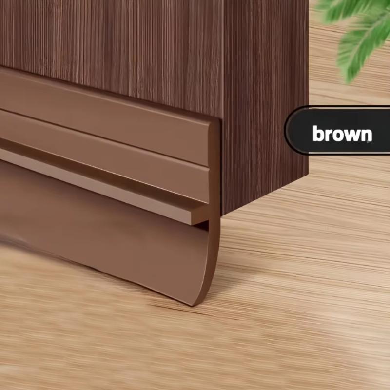Soundproof PVC Door Bottom Seal Strip Self Adhesive Strong Adhesion Dustproof Easy Trim for Home Garage Office Entry Doors