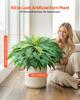 Artificial Ferns, 1270 Mm Fake Boston Fern Bush Plant with 96 Fronds, Large Faux Greenery for Indoor and Outdoor Decor, Silk & LDPE, Realistic for
