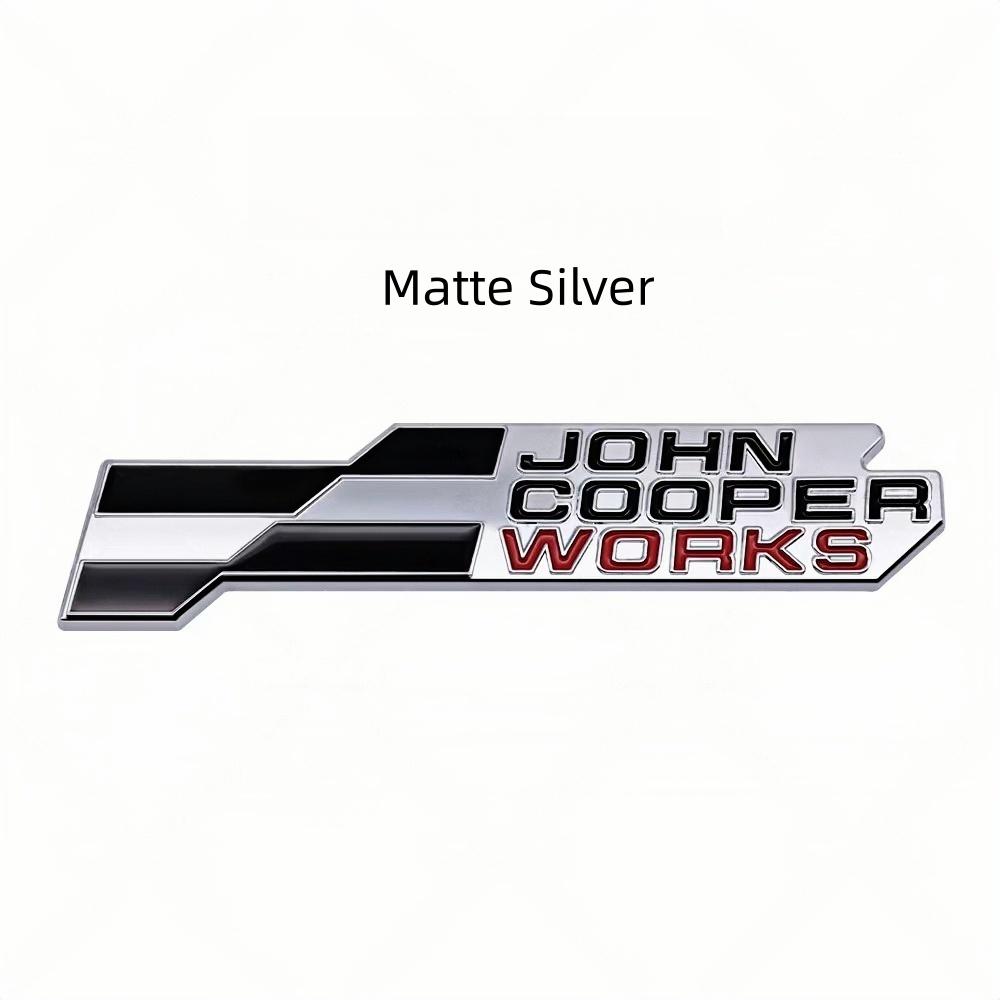 Adesivo Distintivo Metallo 3D JCW John Cooper Works Griglia Anteriore Emblema Portellone Posteriore Decalcomania