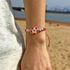 Flower Bracelet Handmade Soft Clay Woven Jewelry Adjustable Tropical Plumeria Wristband Bohemian Beach Party Accessories