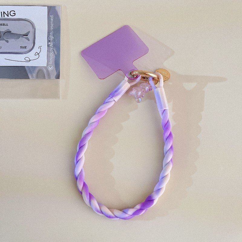 Lelio Silicone Wrist Chain Removable Mobile Phone Lanyard Luminous Bear 18cm Custom Logo Packaging for Mobile Phone Decoration Silicone
