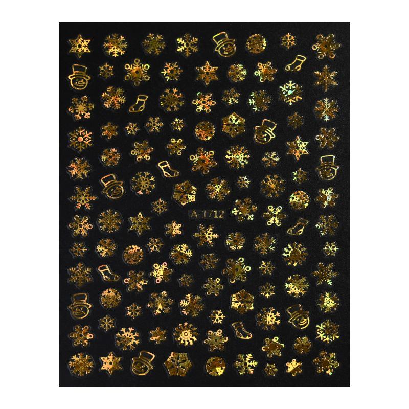 Autocolante de Crăciun 3D Laser Argint Ren & Fulg de Nea