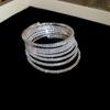 Pulsera coreana ajustable de flor de rombo de circón - Joyería elegante y versátil para mujer