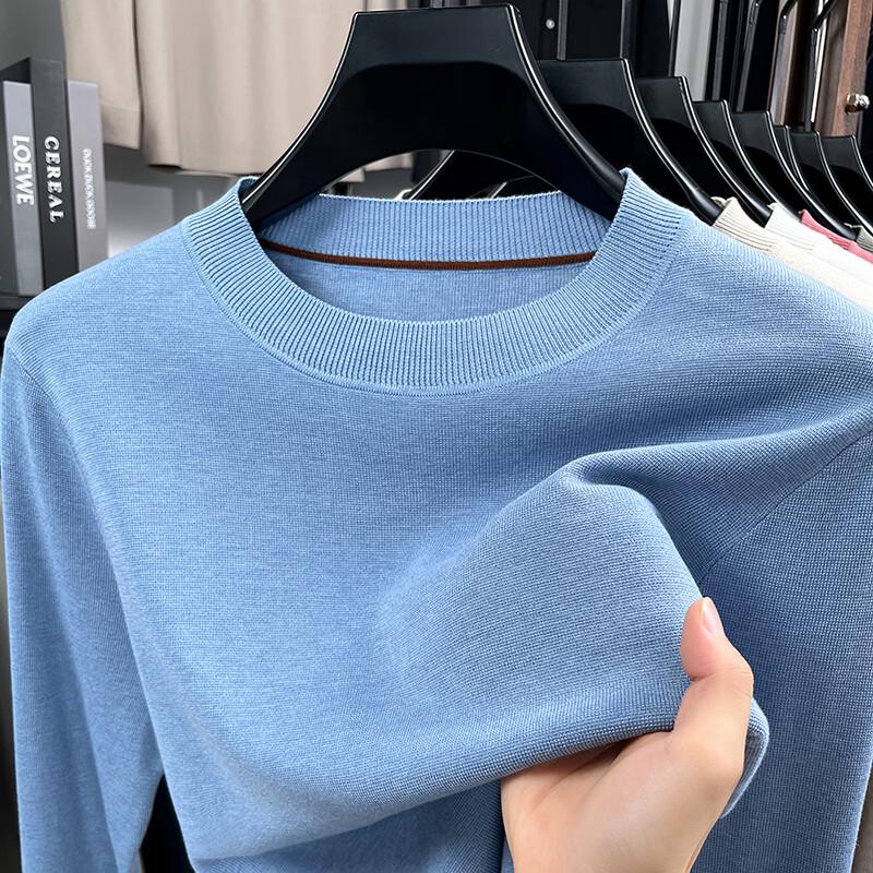 Hengyuanxiang Men's Loose Business Casual Long-Sleeve Knit Sweater