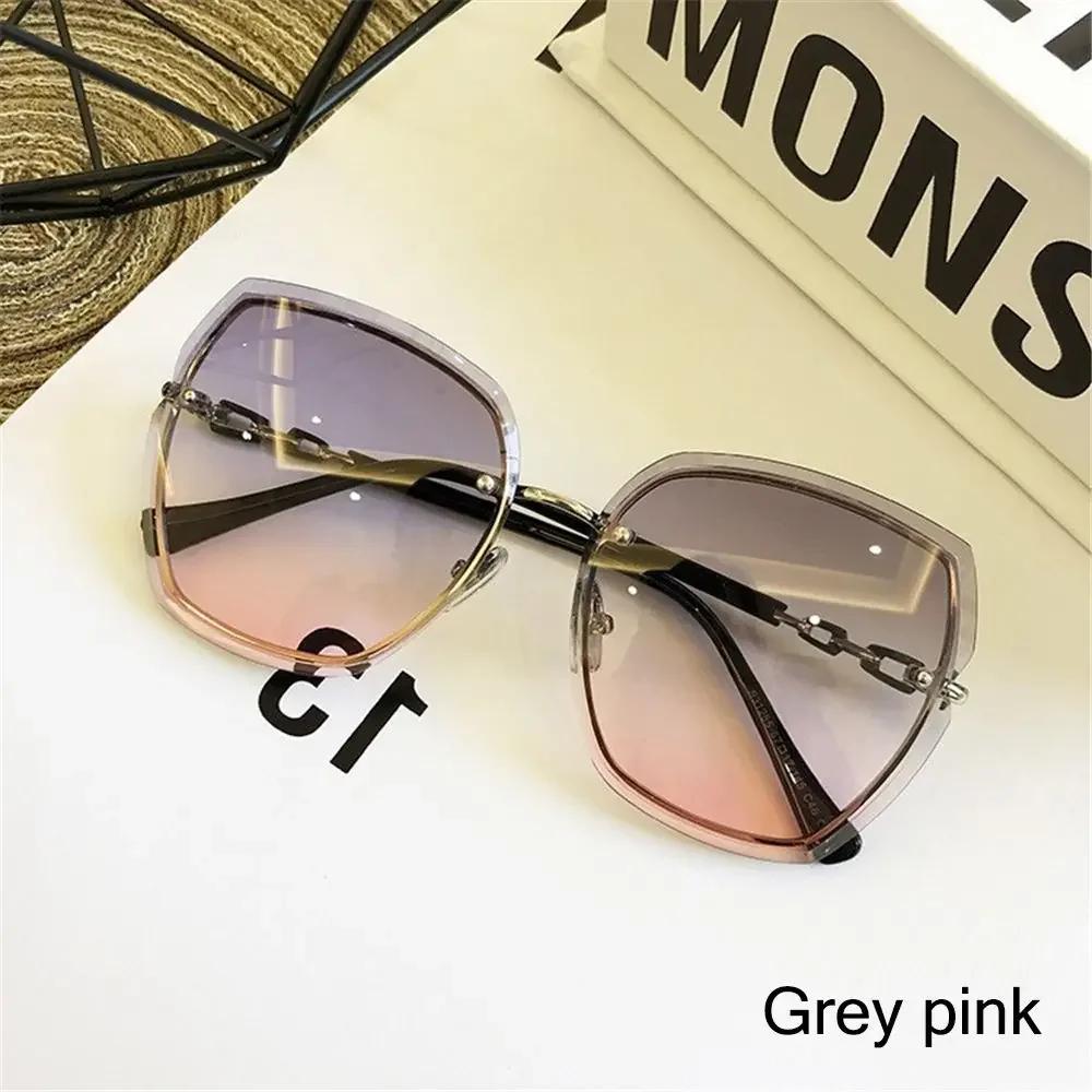1Pc Brand Designer Sun Glasses Women'S Rimless Square Sunglasses Vintage Female Shades Uv400 Protection Eyewear