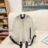 School bag versatile simple solid color college student school bag Korean version ins large capacity casual backpack light travel shoulder bag