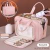 Borsa Cosmetica in Ecopelle PU per Donna Multifunzionale Portatile Borsa per Trucco con Ampia Capacità Borsa per Articoli da Toeletta da Viaggio