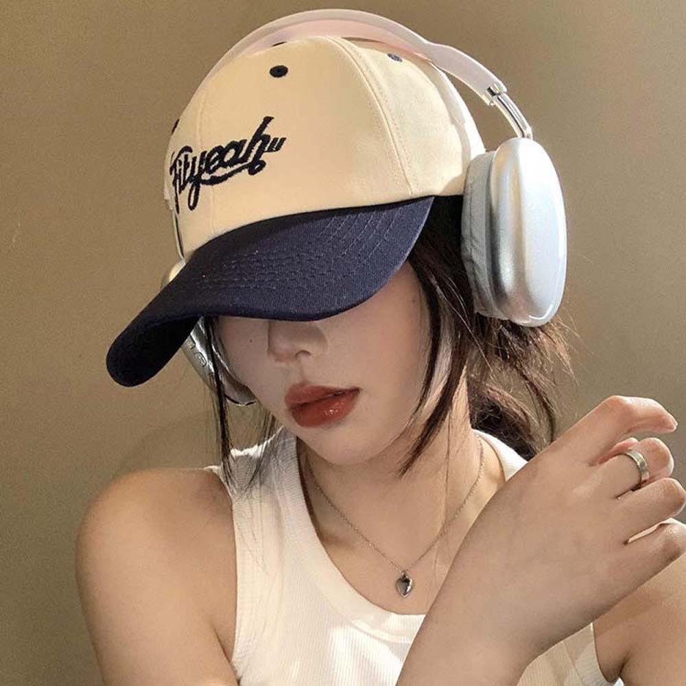 Adjustable Unisex Peaked Cap Sunscreen Summer Sunshade Hats Letter Embroidery Baseball Cap  Men