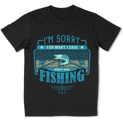 Sorry T-Shirt Angeln Fisch Angelrute Ausrüstung Angler Wettbewerb Fluss Meer Fang Boot Herren 100% Baumwolle Freizeit T-Shirts Lockeres Oberteil Größe S3XL