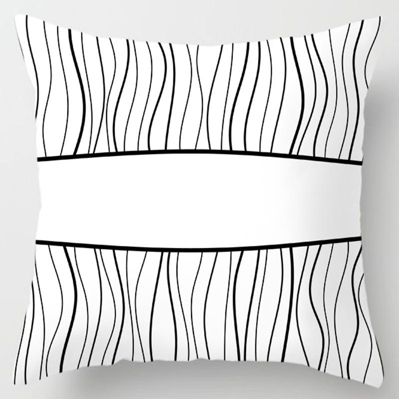 Moda Almohada Cuadrada Clásica Barra Vertical, Patrón Geométrico. Coche, Sofá de Sala de Estar, Funda de Cojín, Funda de Almohada