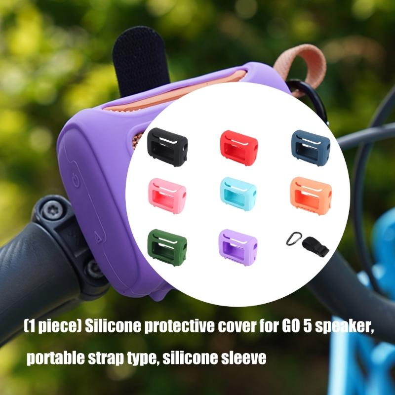 Silicone Protective Case With Carrying Strap For GO 5 Portable Speaker Shockproof And Dirt Resistant Cover
