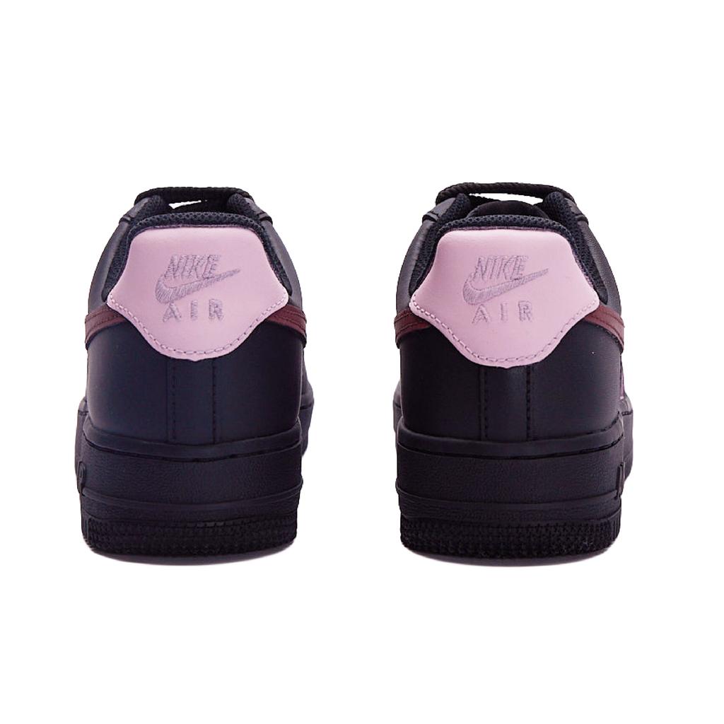 Nike Air Force 1 Slip Resistant Abrasion Resistant Low top Skateboard Shoes Women's Black Pink DD8959-001(Team15-)
