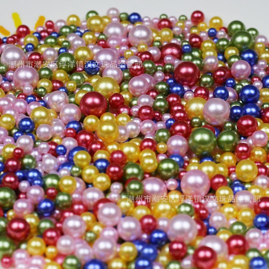 2Mm-30Mm Non-Porous Abs Imitation Pearl Water Grinding Plastic Round Bubble Beads, Shoes, Bags, Clothing Headgear, Bead Filling Accessories