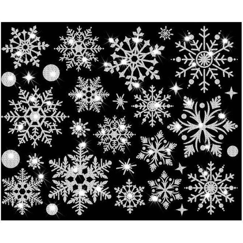 Wandaufkleber, dekorative Glasaufkleber, elektrostatische Weihnachten, schöne schicke Schneeflocken-Fensteraufkleber, charmant