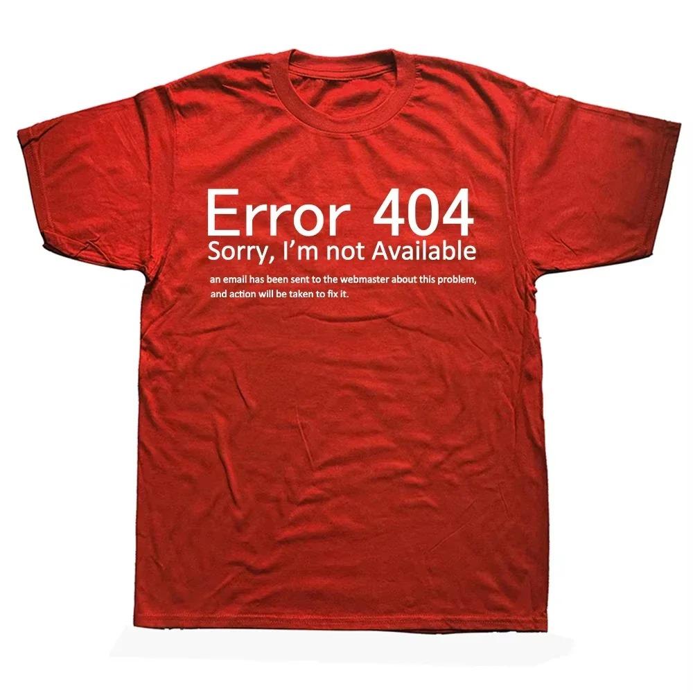 404 Error Coding T Shirt Geek Programmer Tee Tops Round Neck ShortSleeve Fashion Tshirt Clothing Casual Basic Tshirts