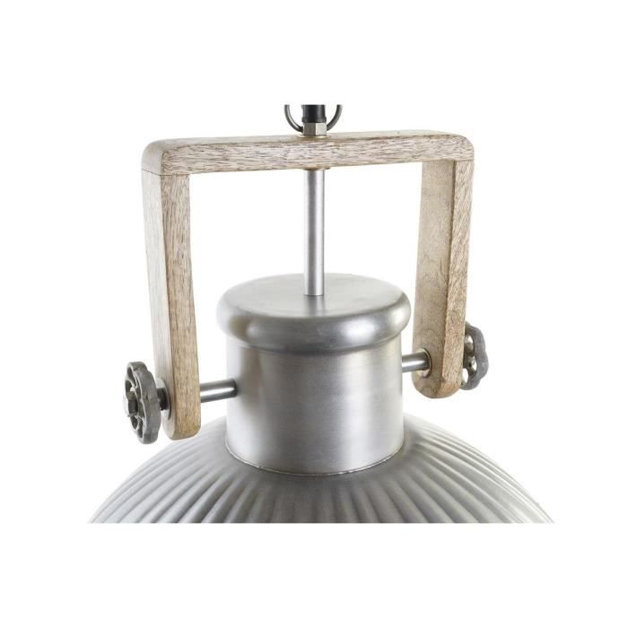 Suspension - Argenté - Bois De Manguier - Fer - 50W - 41x41x40cm