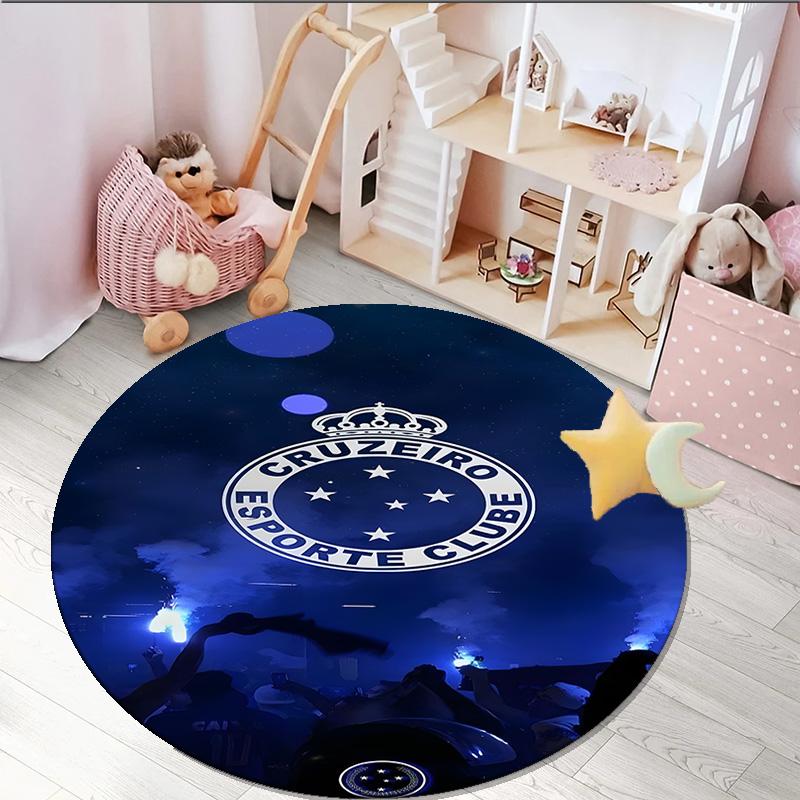 1PC round rug Fc Stars Shine Printed Round Area Rug ,Rug For Home Office, Round Chair Rug, Decorative Carpet Fan gifts Christmas gift
