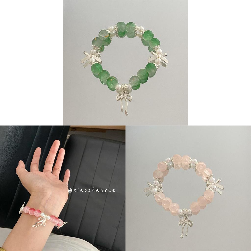 Chinesischer Stil Mondperlen-Handkette mit Schmetterlingsdesign Handgefertigtes Geschenk für Frauen