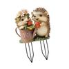 Acrylic Hedgehog Yard Stake Metal Animal Figurine Sculpture Decorative Garden Ornament for Lawn and Outdoor Garden Decor