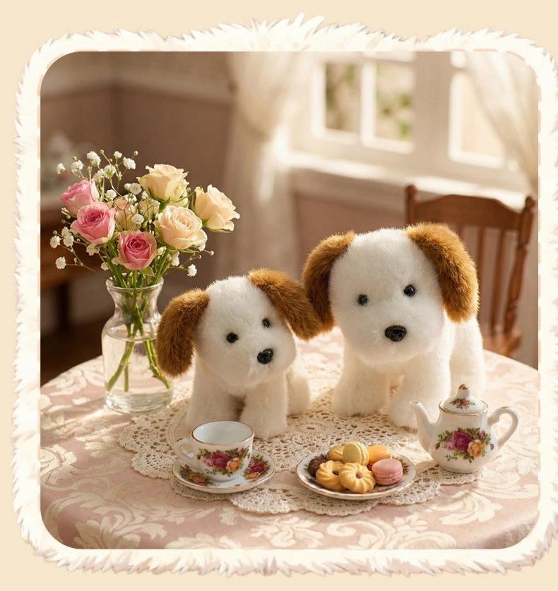 Adorable Milk Candy Dog Plush Toy - Cute Simulation Dog Doll for Kids' Birthdays