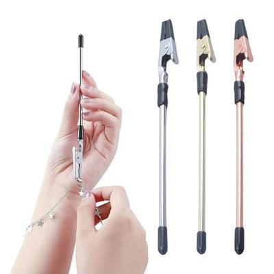2 Pièces Outil Aide Bracelet Embouts Antidérapants Aide Fermoir Bijoux Assistant Fixation Maintien Sécurisé Pince Collier Bracelet
