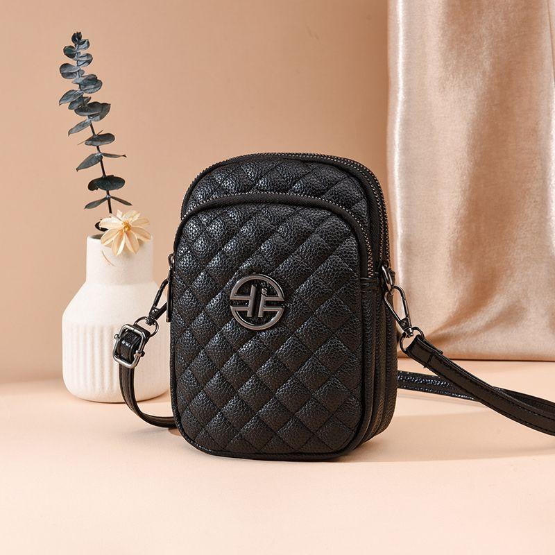 

Mobile Phone Bag Women s Messenger Bag 2025 New Arrival Tide Fancy Three-Layer Summer Small Lightweight Multi-Layer Mini Bag LI hardware Black