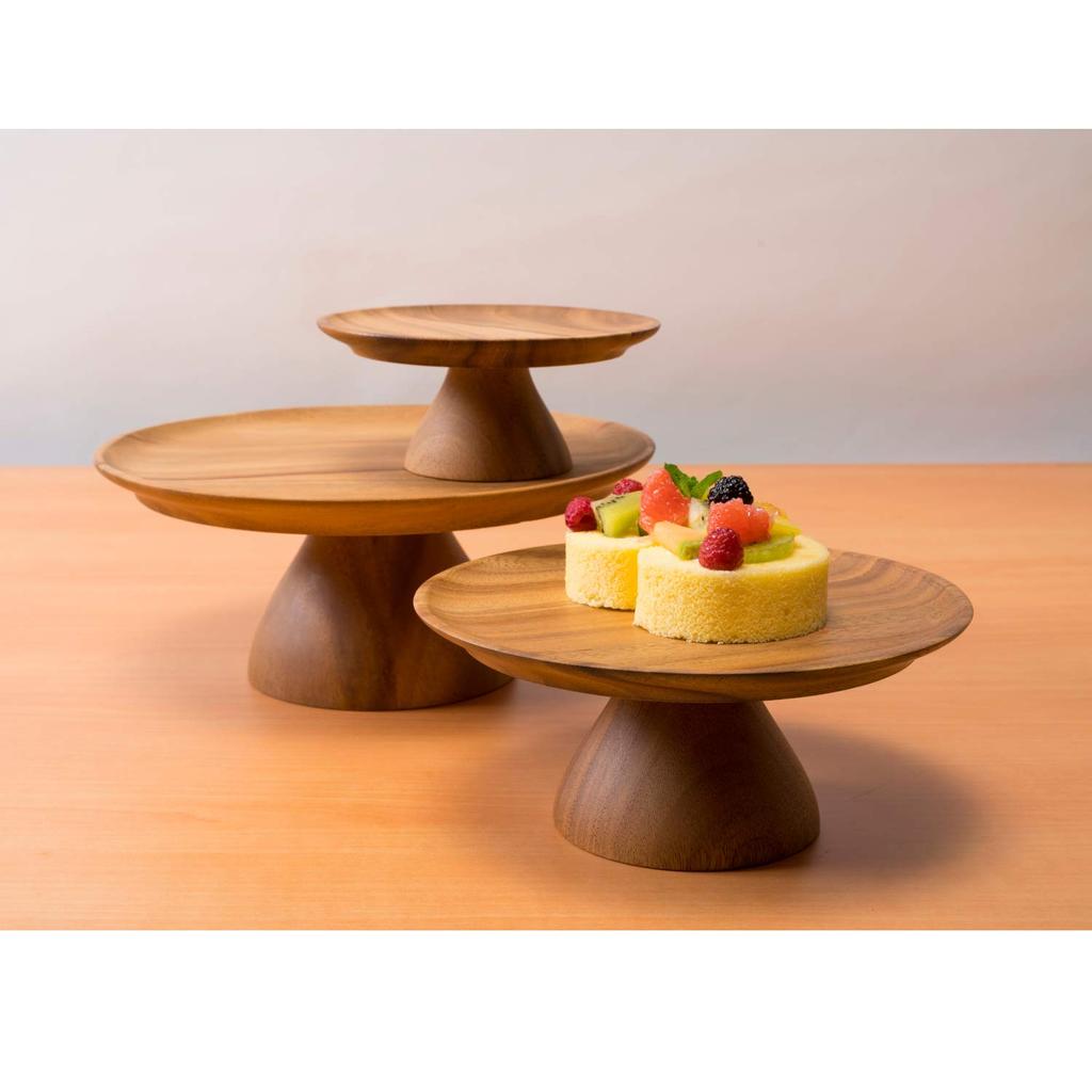 Swanson Shoji Chabatree Cake Stand Wooden M Marinetopia Acacia Diameter X Height 10cm Footed Plate Afternoon Tea Party Approx. 21.5 CU-029