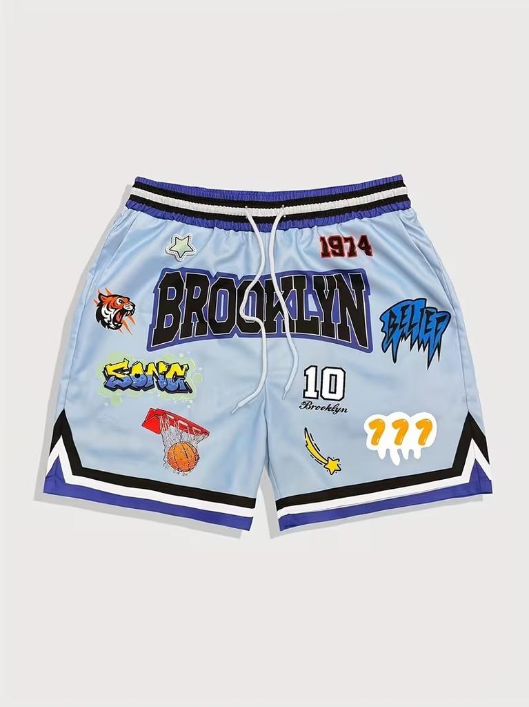 2026 Estate Caldo Americano Trendy Marca Sportivo Casual Stampa Digitale 3D Pantaloncini da Basket Unisex Stile Ampio