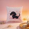 Funny Sausage Dog Print Cushion Cover Comfortable Durable Pillow Cover MultiScene for Home Office Car Sofa