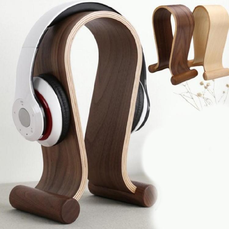 Supporto per Cuffie Headset in Legno per la Casa Display Stand Portaoggetti