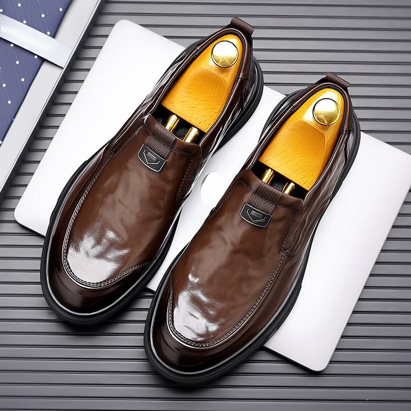 Fashion 2024 Spring New Genuine Leather Business Shoes Men Casual Comfort Soft Sole Design Commute Men Loafers Men Shoes Moccasins Shoes