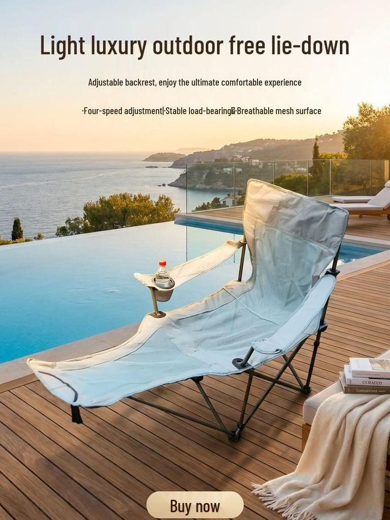 Dual-Use Reclining Lounger Chair with Backrest for Home & Office Relaxation